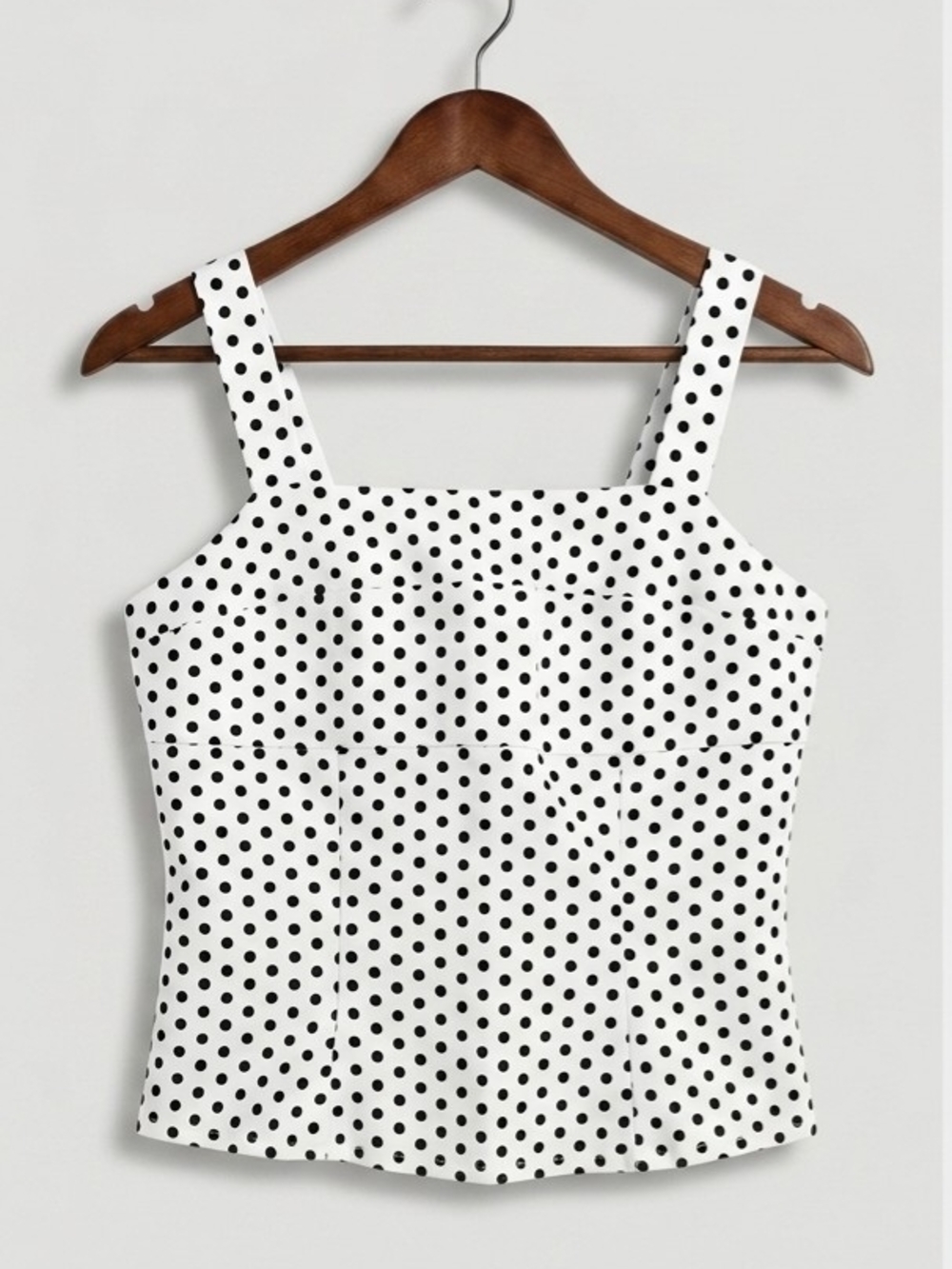 NWT Polka Dot Square Neck Tank Top  (0080)